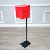 FixtureDisplays®Red Metal Donation Box Floor Stand Lobby Foyer Tithes & Offering Suggestion Collection Ballot Box 11065+10918-RED